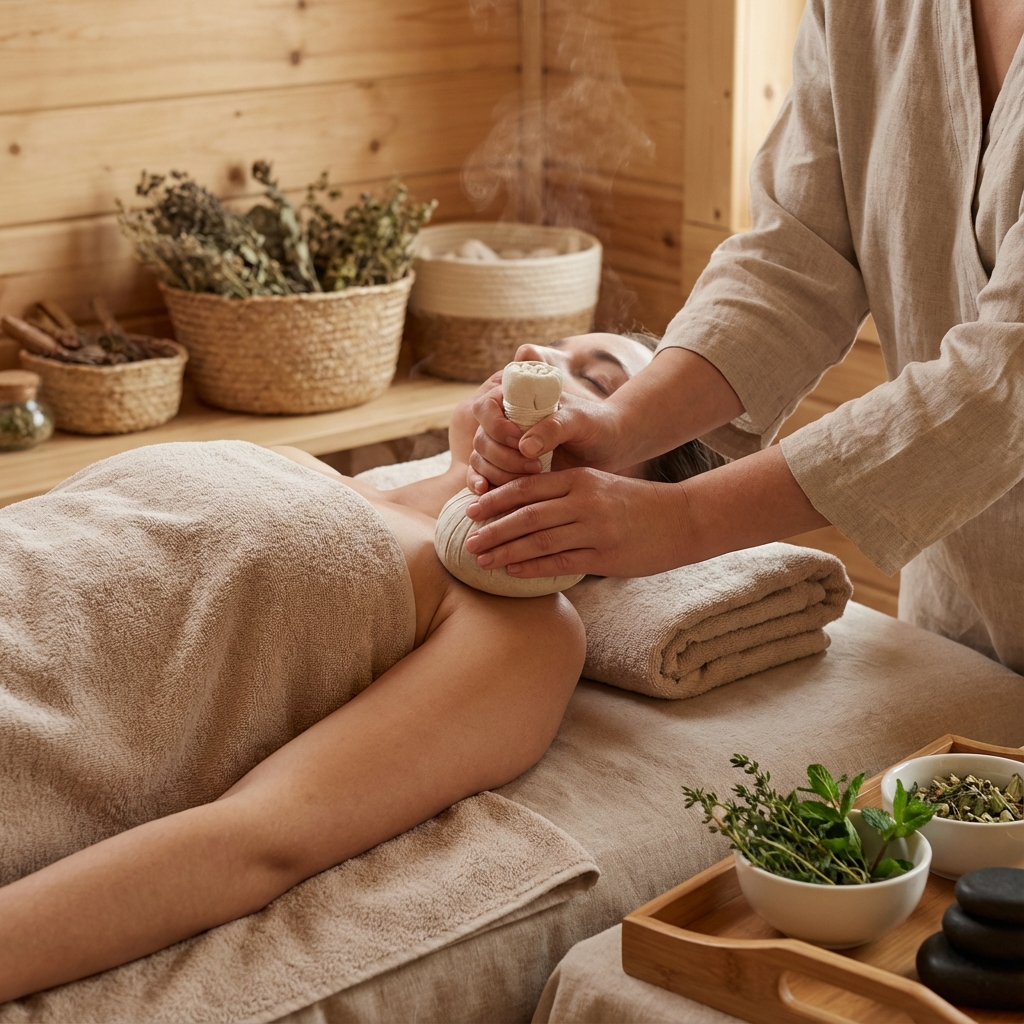 Soin aux tampons herbaux